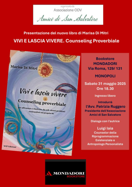 Presentazione del Libro VIVI E LASCIA VIVERE Counseling Proverbiale Wip edizioni