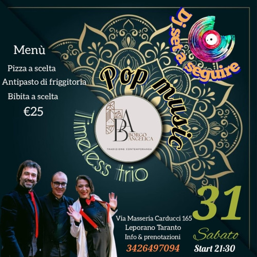 Timeless trio cena spettacolo