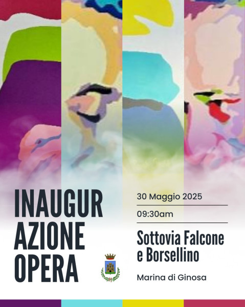Marina di Ginosa (TA) il 30 maggio inaugurazione dell’opera in omaggio a Falcone e Borsellino