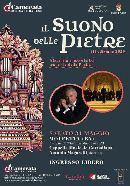 "Concerti Divoti" - 4° concerto de Il Suono delle Pietre, sabato 31 maggio, Molfetta (BA)