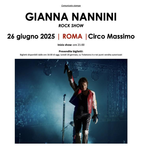 Gianna Nannini live concert al Circo Massimo