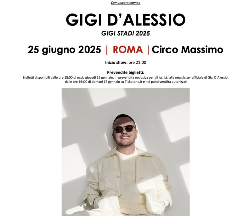 Gigi D'alessio in Concerto al Circo Massimo