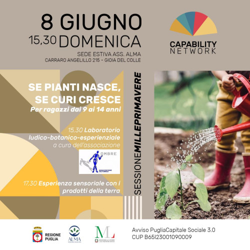 SE PIANTI NASCE, SE CURI CRESCE- 2° appuntamento