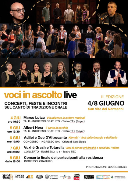 Vuxhë Grash e Totarella in concerto per Voci in Ascolto