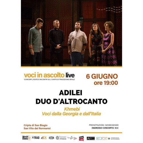 Adilei e D'Altrocanto Duo in concerto per Voci in Ascolto