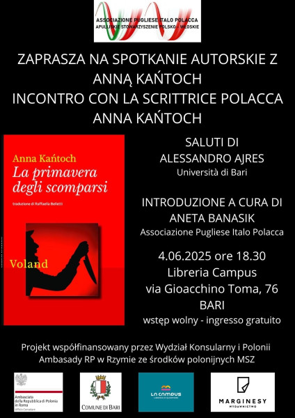 INCONTRO CON LA SCRITRICE POLACCA ANNA KANTOCH
