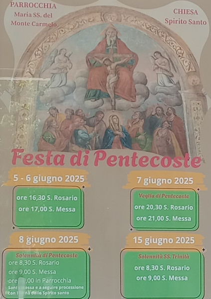 Festa di Pentecoste nella chiesetta dello Spirito Santo