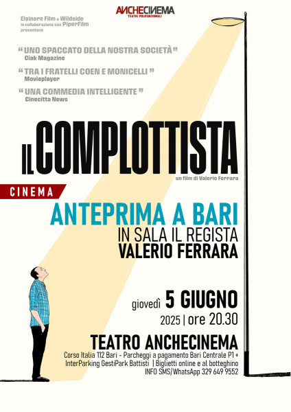 Il Complottista | Anteprima a Bari