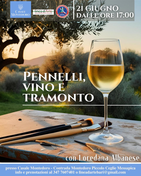 Pennelli, vino e tramonto con l'artista Loredana Albanese