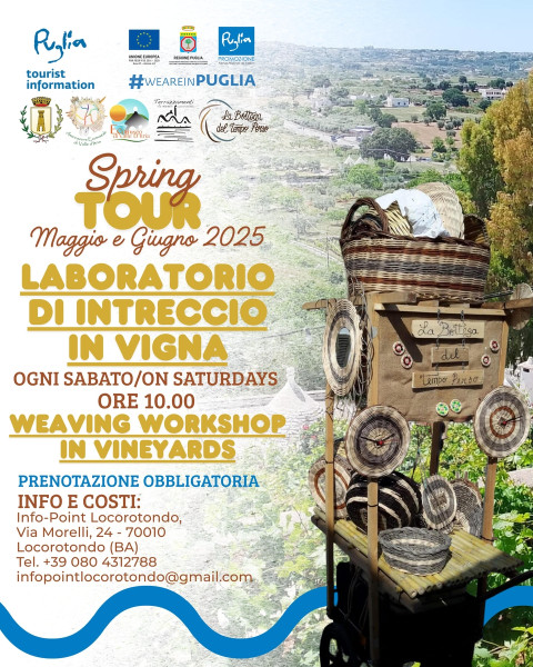 Spring tour 2025 a Locorotondo - Laboratorio di Intreccio in Vigna