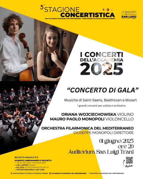 Il grande concerto di Gala: musiche di Saint-Saens e Mozart