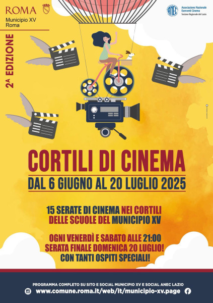 Cortili di Cinema: dal 6 Giugno al 20 Luglio a Roma Cinema All'aperto Nei Cortili Delle Scuole