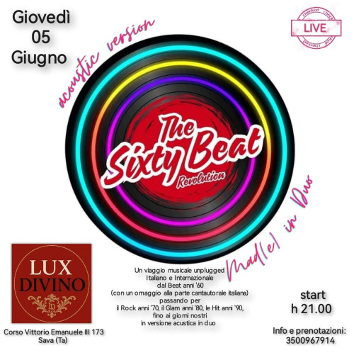 The Sixty Beat REVOLUTION acoustic version Mad(e) in Duo #LIVE@Lux Divino - Sava (Ta)