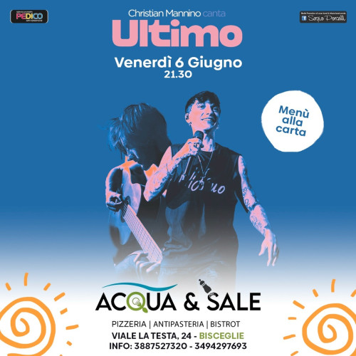 Christian Mannino canta Ultimo live a Bisceglie