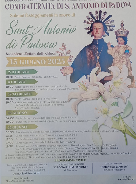 Festa e processione di Sant'Antonio di Padova