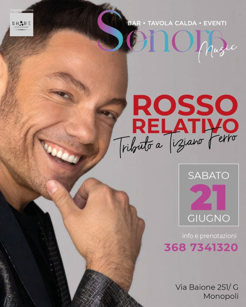 Rosso Relativo - Tiziano Ferro tribute band live at Sonora Club