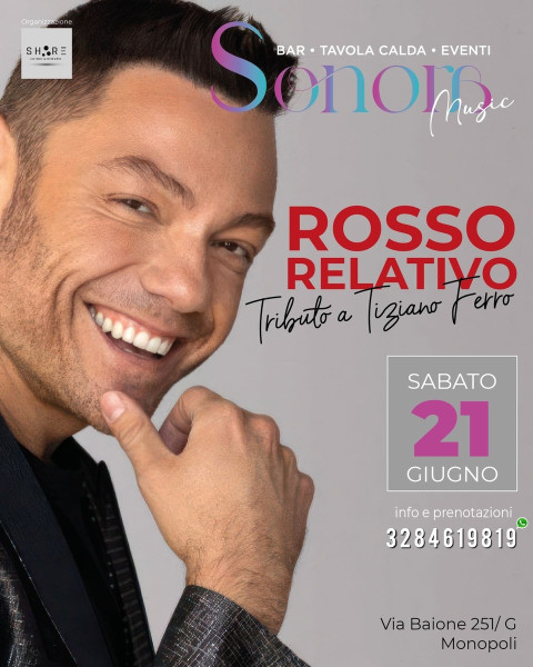 Rosso Relativo - Tiziano Ferro tribute band live at Sonora Club