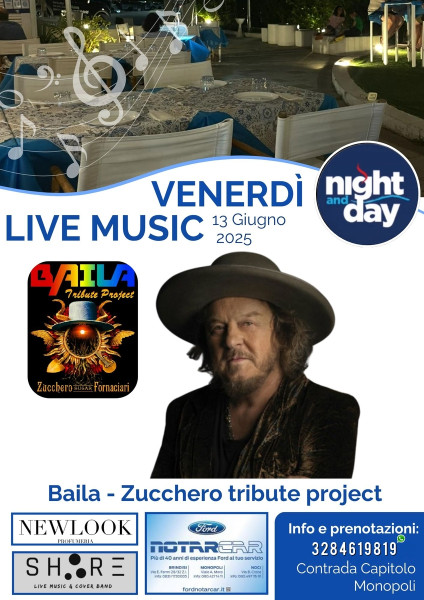Baila - Zucchero tribute project live at Night and Day