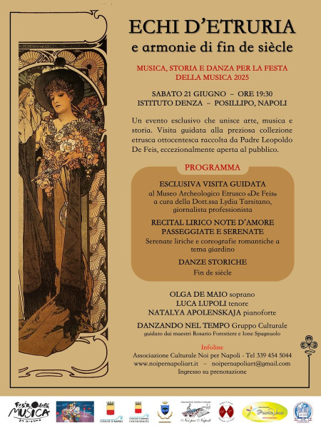 ECHI D’ETRURIA E ARMONIE FIN DE SIÈCLE  Musica, Danza e Storia per la Festa della Musica 2025