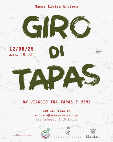 Giro di Tapas da Mamma Elvira Enoteca a Lecce