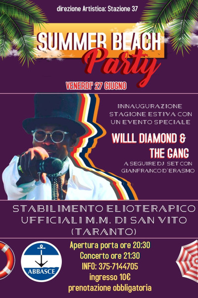 Summer Beach PARTY con Will DIAMOND