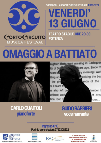 Secondo Appuntamento Festival Cortocircuito 2025: Omaggio a Battiato