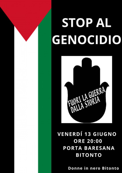 Donne in Nero per Gaza: il linguaggio del silenzio arriva a Bitonto
