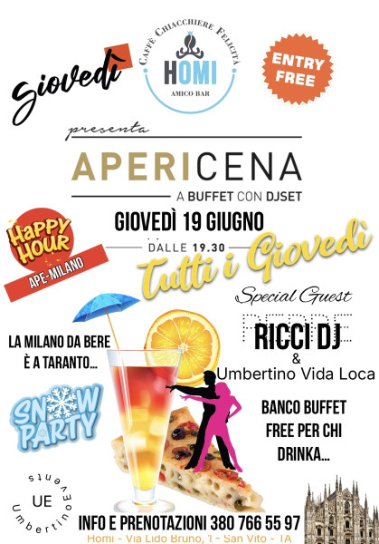 Ape-Milano aperitivo e dj-set