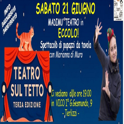 ECCOLO spettacolo con pupazzi da tavolo X Teatro sul Tetto