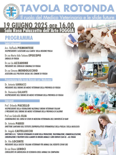 One Health e sicurezza alimentare: a Foggia un evento unico con grandi protagonisti sul futuro della veterinaria