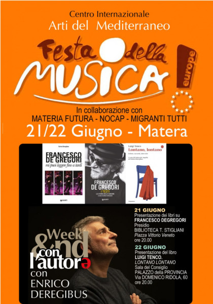 Festa della musica: il giornalista Enrico Deregibus a Matera per due incontri con i lettori