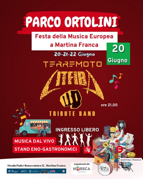 Terremoto Litfiba Tribute Band #LIVE@Festa Della Musica 2025 Parco Ortolini - Martina Franca (Ta)