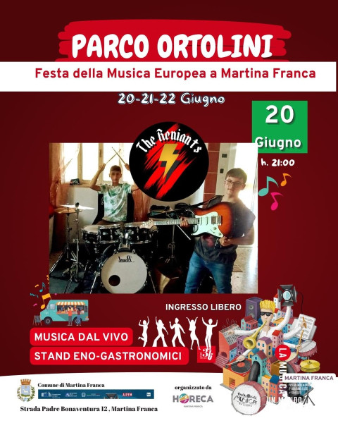 The Reniants #LIVE@Festa della Musica 2025 Parco Ortolini - Martina Franca (Ta)