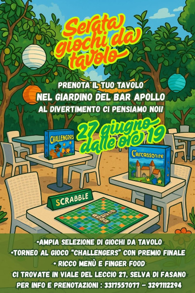 Serata Giochi da Tavolo