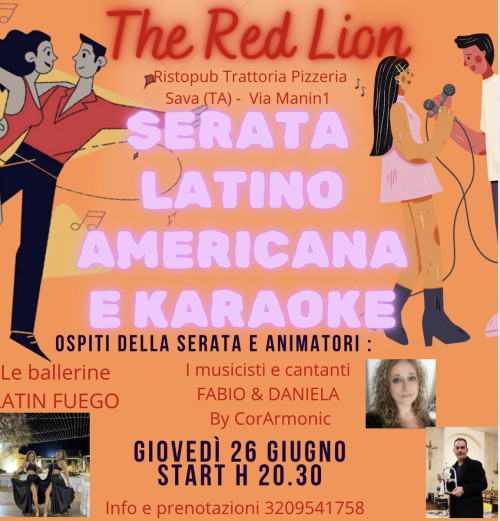 Serata Latino Americana & Karaoke al Red Lion