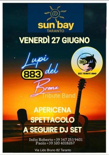Lupi del Bronx live concert & djset a SunBay  Taranto