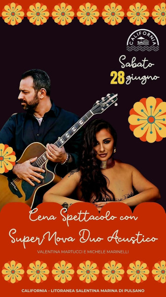 SuperNova Duo Acustico Live California Beach Marina Pulsano