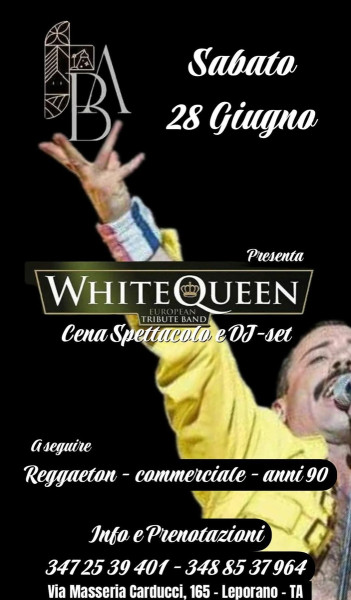 White Queen cena spettacolo