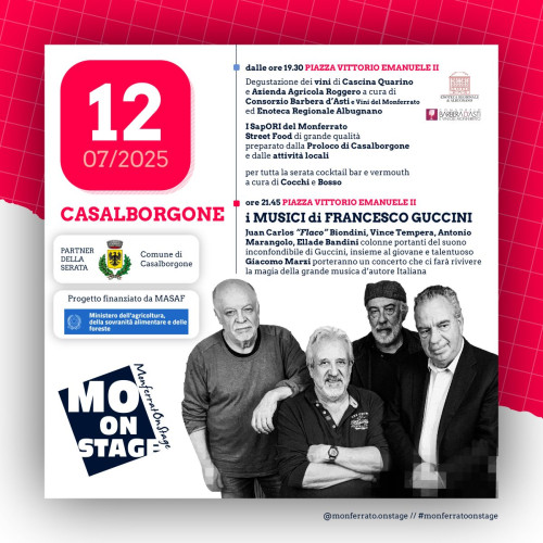 Prosegue la 10ª edizione di MONFERRATO ON STAGE, la rassegna itinerante che unisce enogastronomia e musica