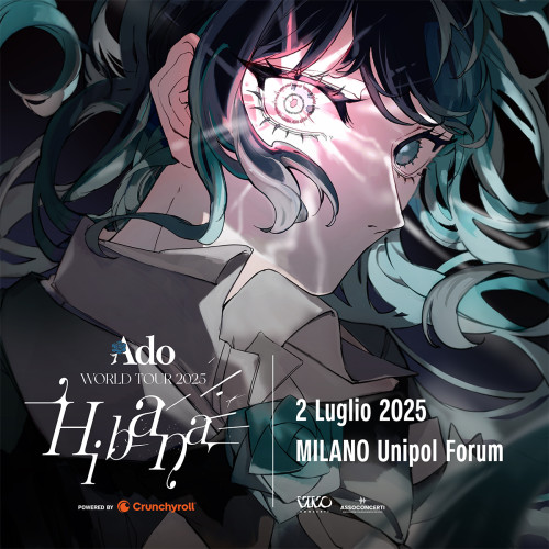 Ado - la superstar giapponese arriva anche in Italia con il suo tour mondiale nelle arene "Hibana" powered by Crunchyroll: 2 luglio 2025 @ Unipol Forum Milano