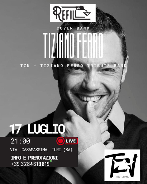 Tzn - Tiziano Ferro tribute band live at Refil Turi