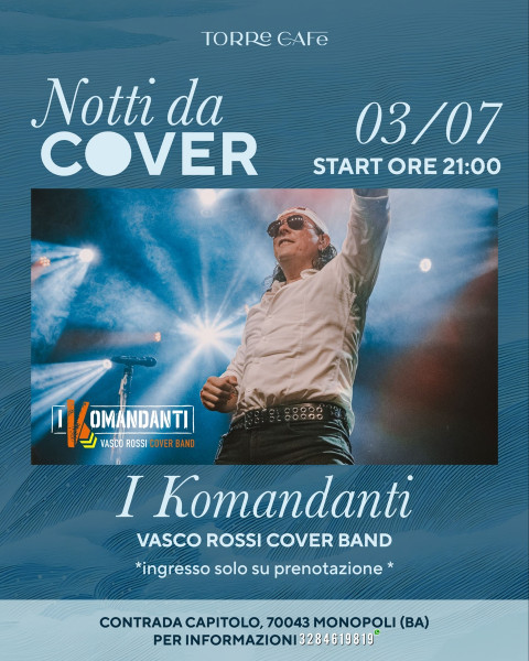 I Komandanti - Vasco Rossi cover band live at Torre Cafè