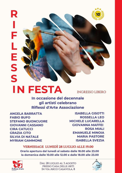 RIFLESSI IN FESTA - Celebriamo insieme i 10 anni di Riflessi d’Arte APSETS