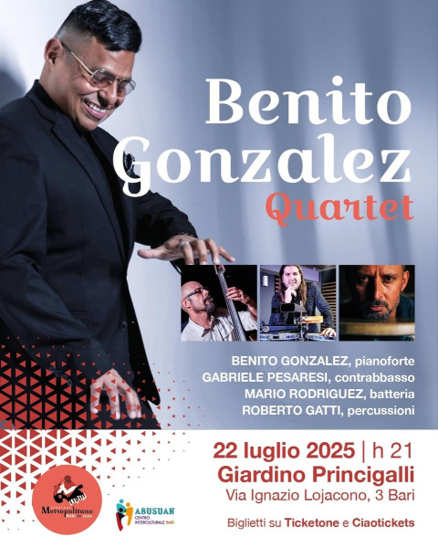 Benito Gonzalez quartet per Bari in Jazz 2025