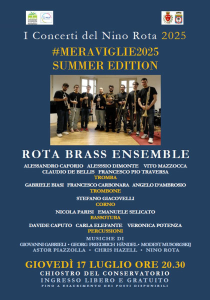#MERAVIGLIE2025 SUMMER EDITION  Rota Brass Ensemble