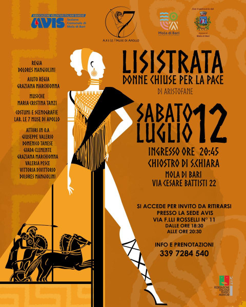 Lisistrata | Commedia Le 7 Muse di Apollo a Mola di Bari