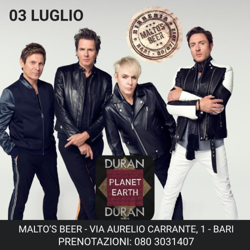 PLANET EARTH tributo ai Duran Duran live a Bari