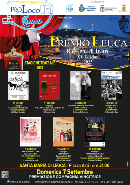 Rassegna Teatrale "PREMIO LEUCA" XV Edizione