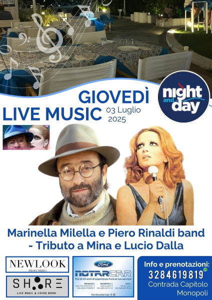 Marinella Milella & Piero Rinaldi band - Tributo a Mina e Dalla