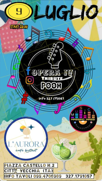 Cover band dei pooh all'Aurora bar bistrot